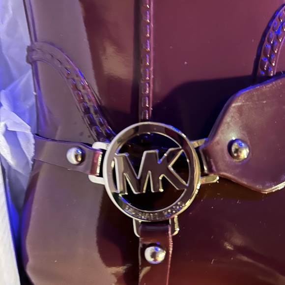 MK Tall Rainboots, Size 6, Maroon Color, with Box - Picture 2 of 5